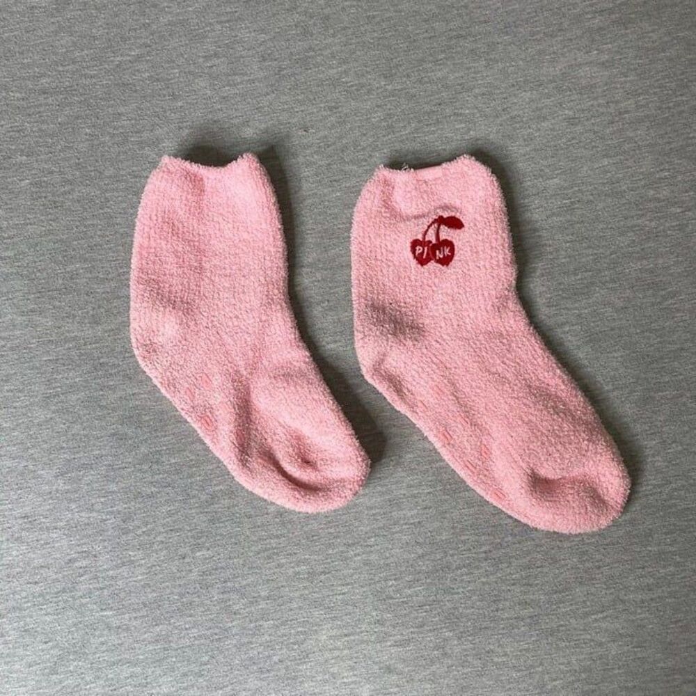 Victoria’s Secret PINK Women's Cherry Women’s Cozy Plush Socks